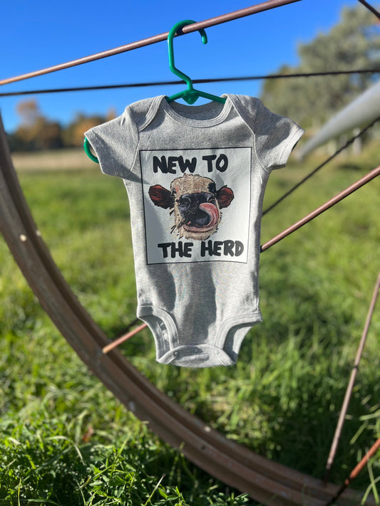 New to the herd infant onesie
