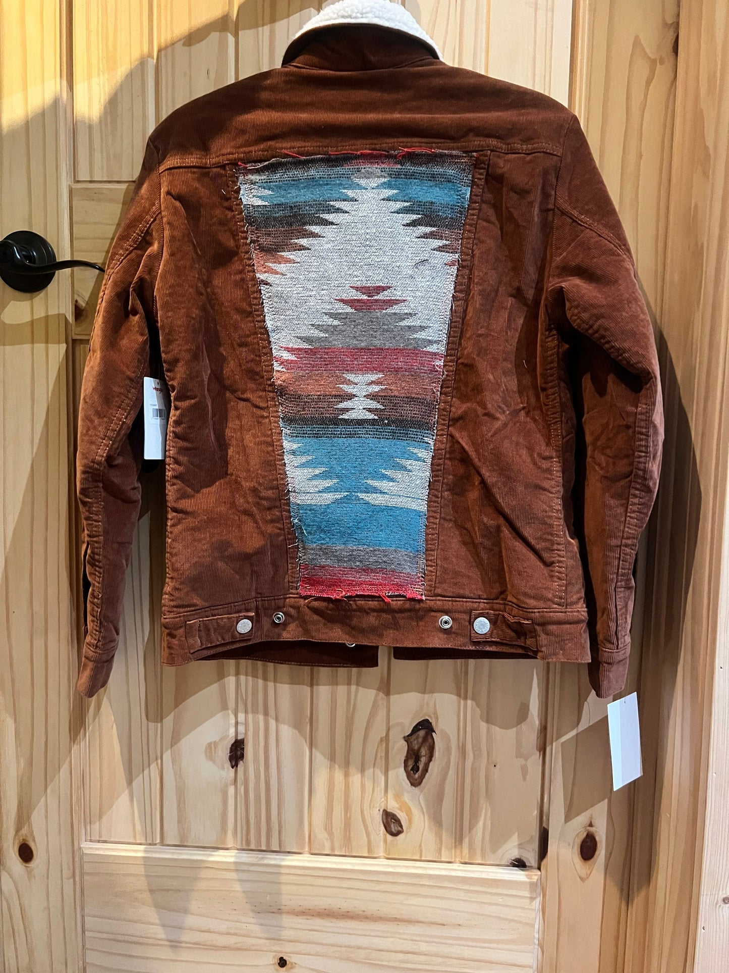 Brown wrangler Sherpa lined corduroy jacket XS