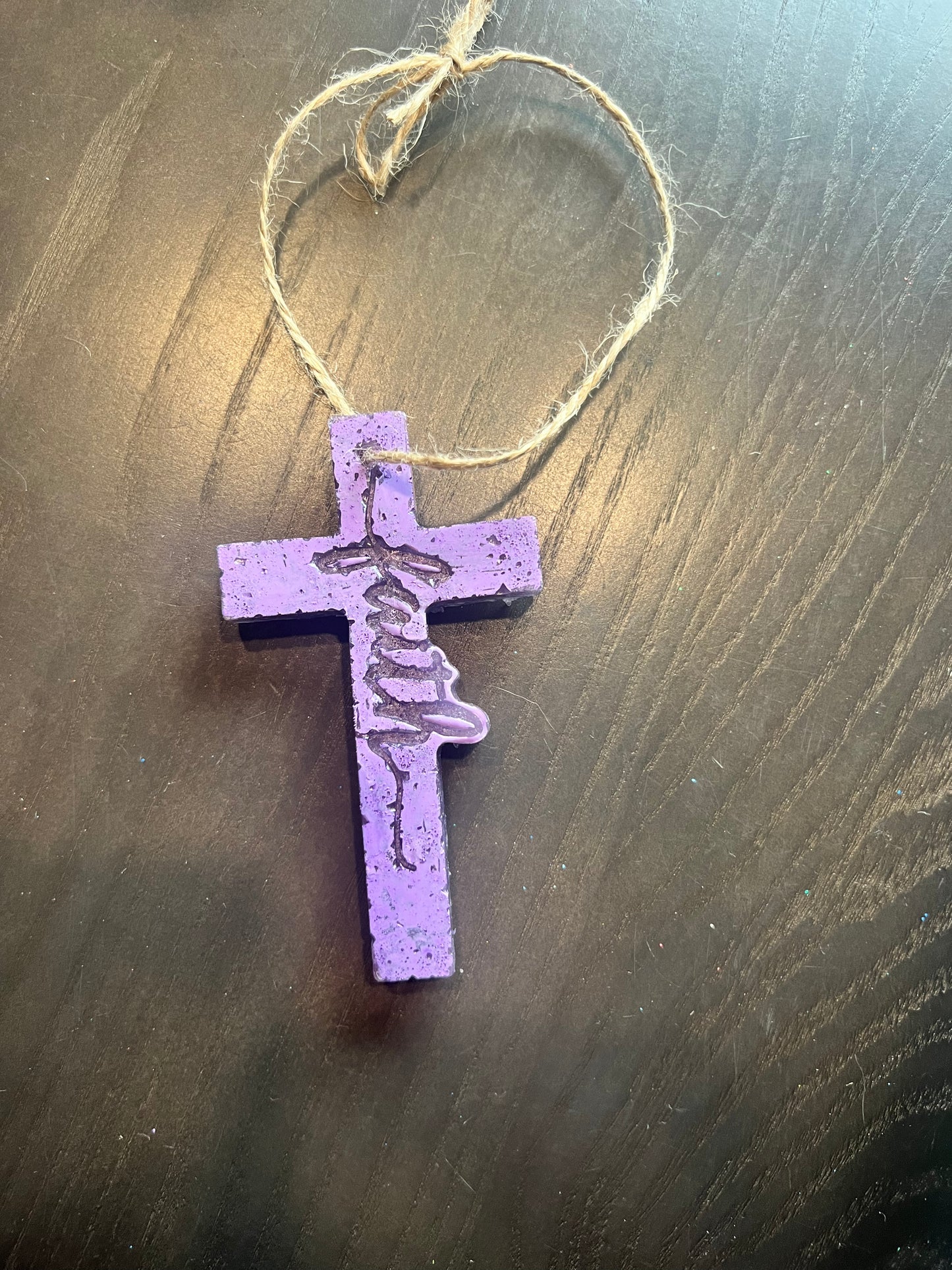 Lavender faith cross freshie