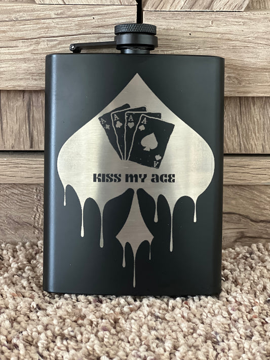 Kiss my Ace flask