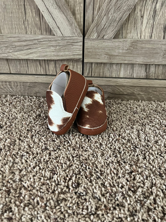 Brown with brown hide soft soul infant shoes