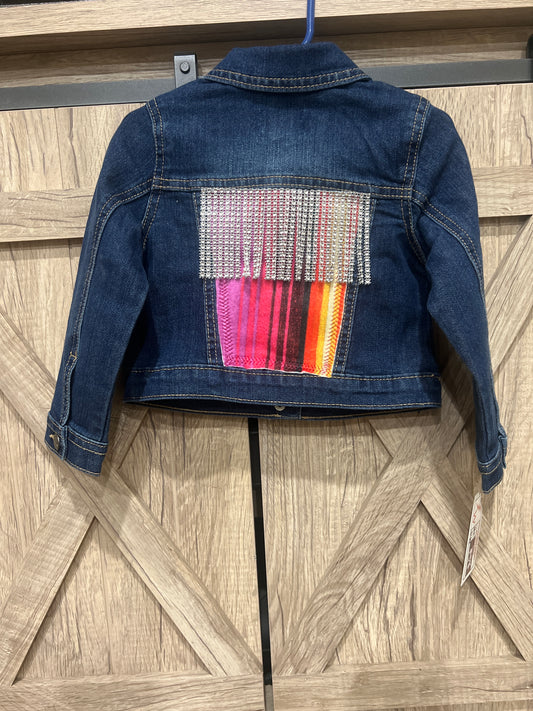 Infant and kids sarape and bling Jean jacket
